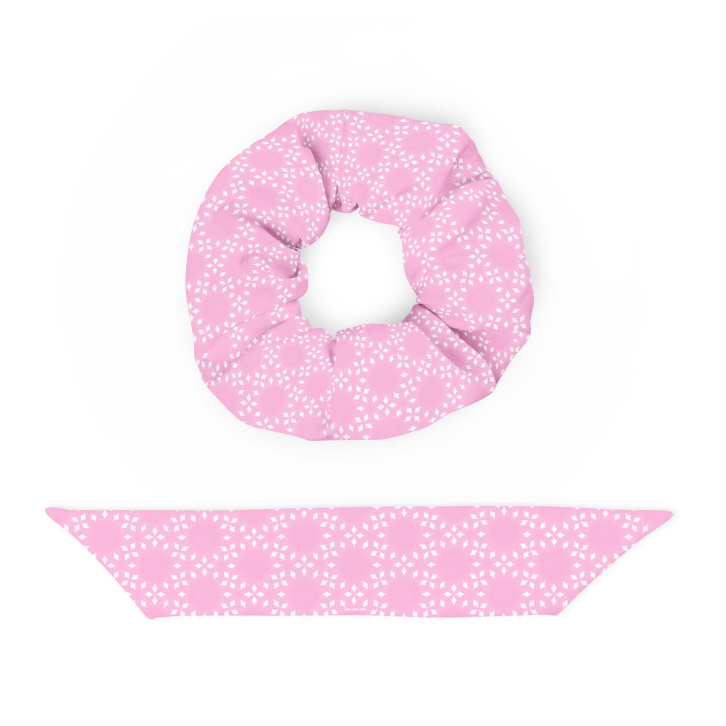 Scrunchie i återvunnet material Plurr Krans rosa