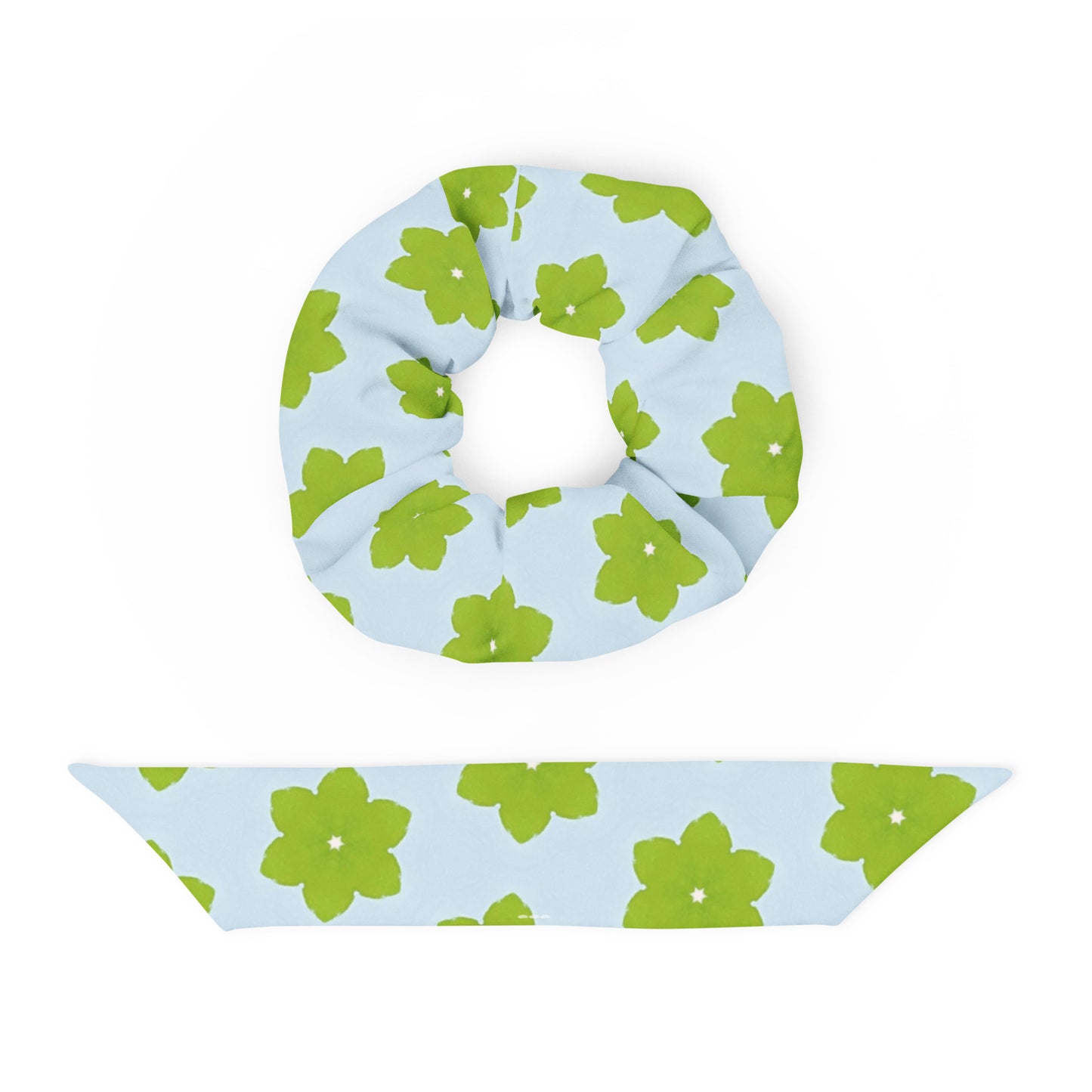 Scrunchie i återvunnet material Piff Grönblom