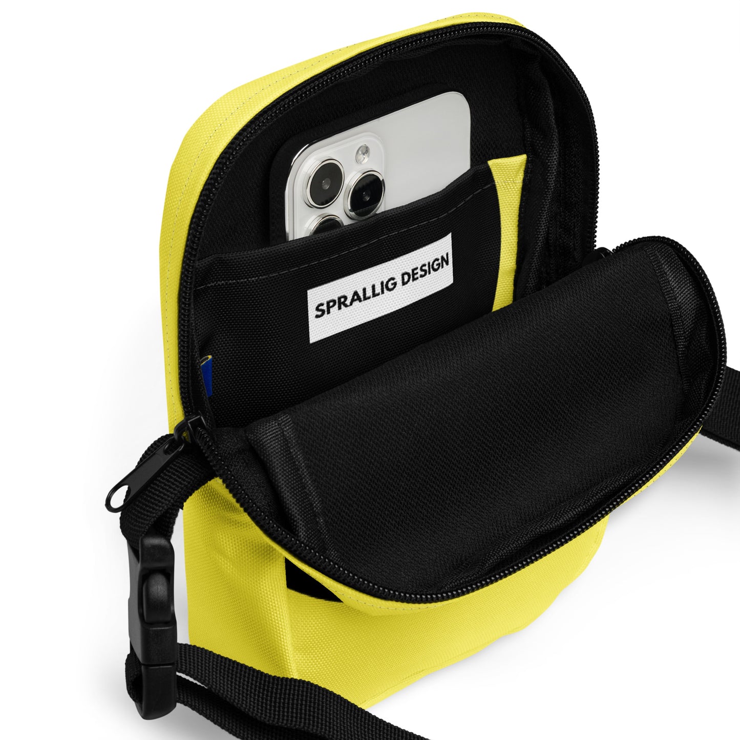 Crossbody Väska Lakrits gul/svart