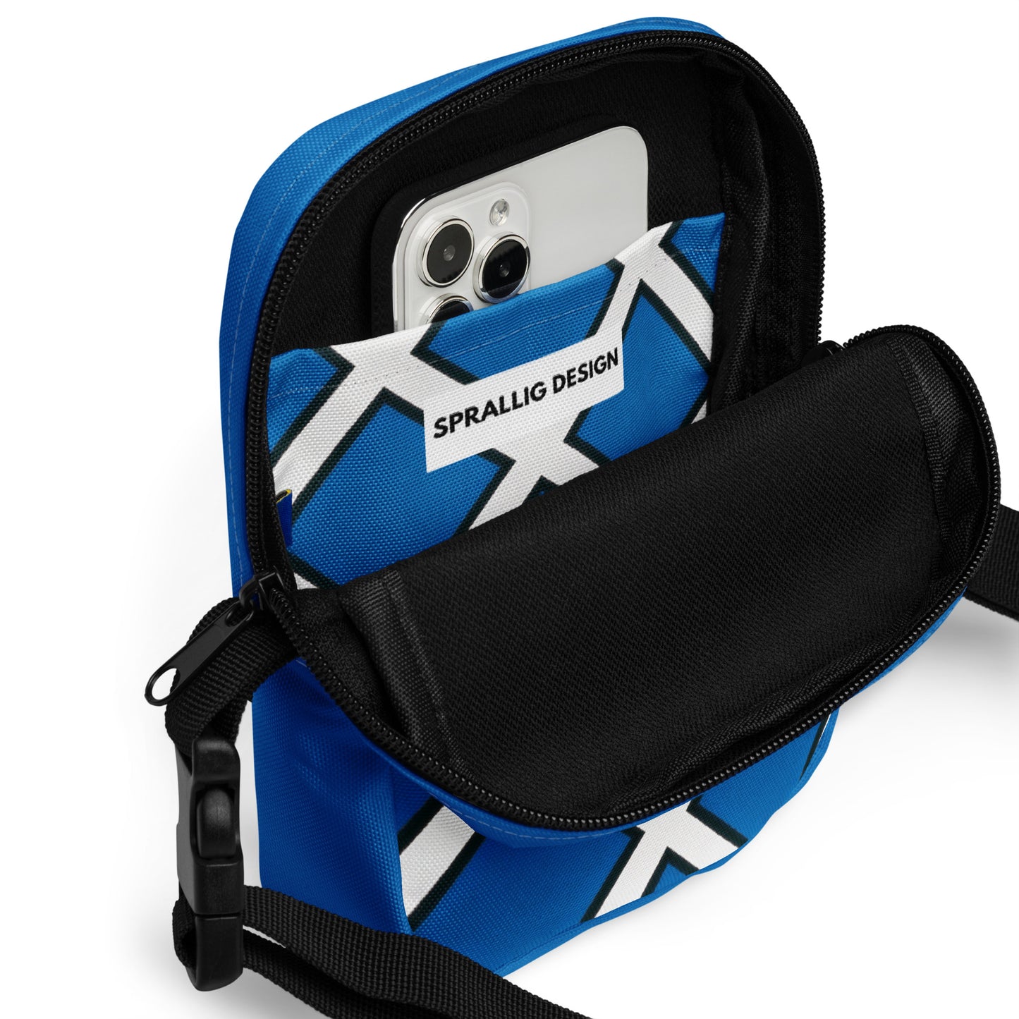 Crossbody Väska Piet Ruta blå