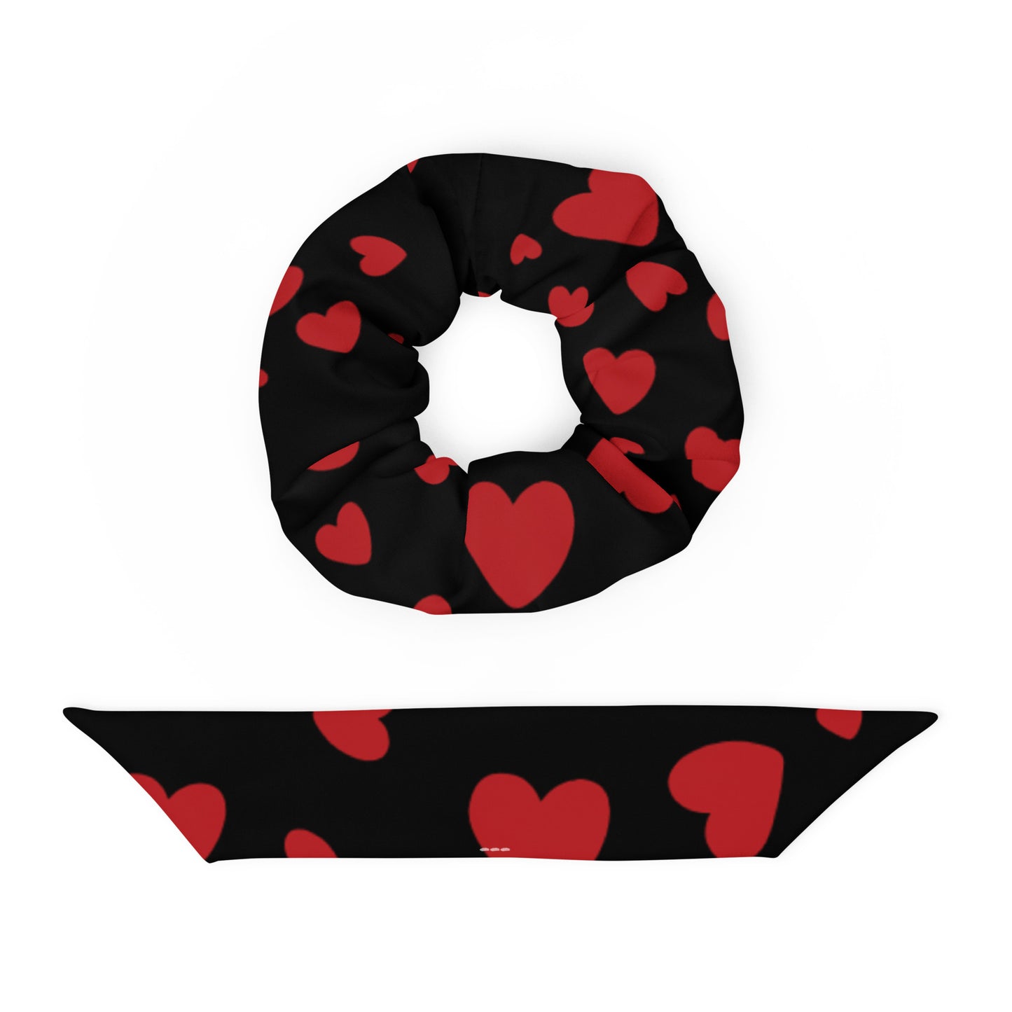 Scrunchie i återvunnet material Hjärta