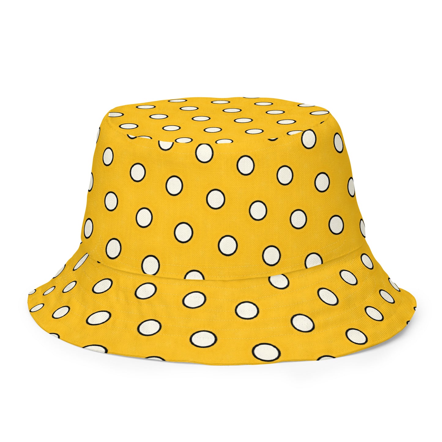 Vändbar hatt Piet Prickig gul