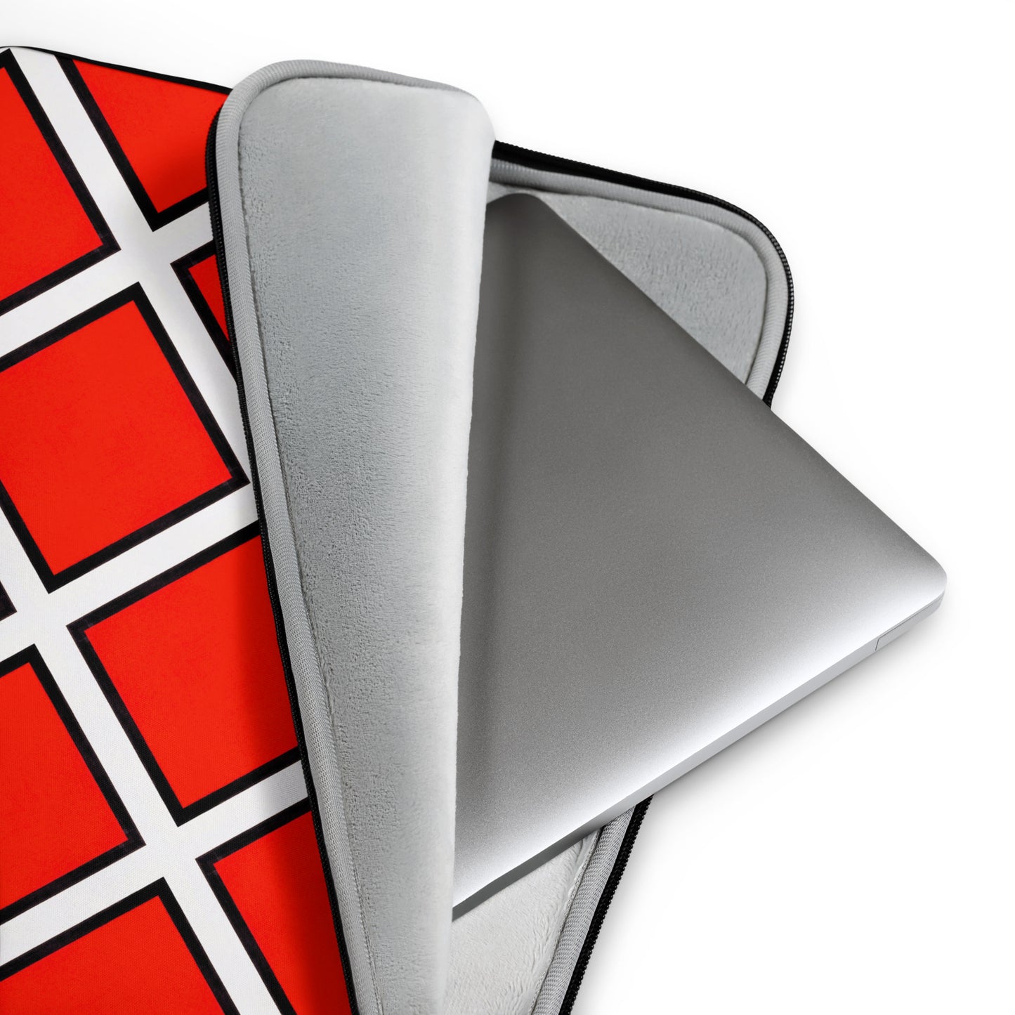 Datorfodral Piet Ruta röd